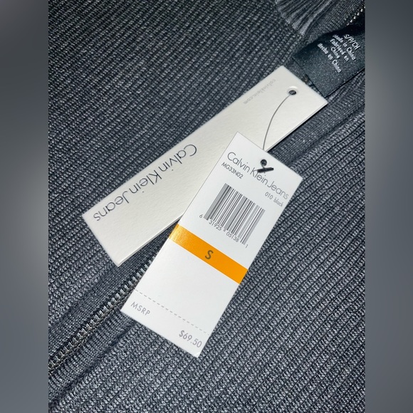 New With Tags Full Zip Calvin Klein Sweater Mens Small - Picture 2 of 3